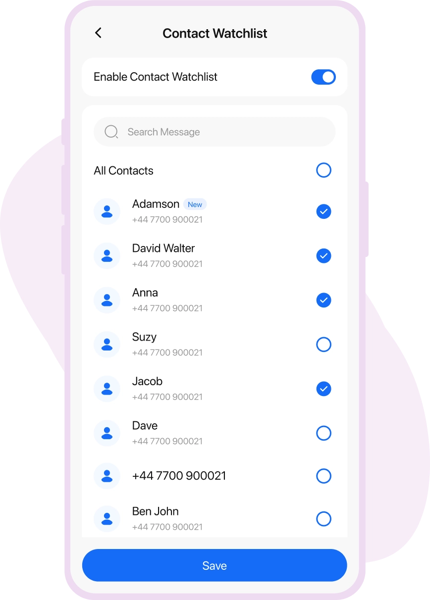 Watchlist Contacts