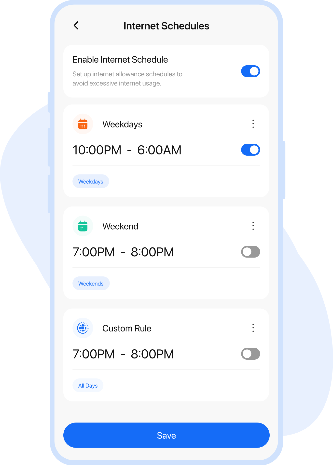 Pre-Planned Schedule