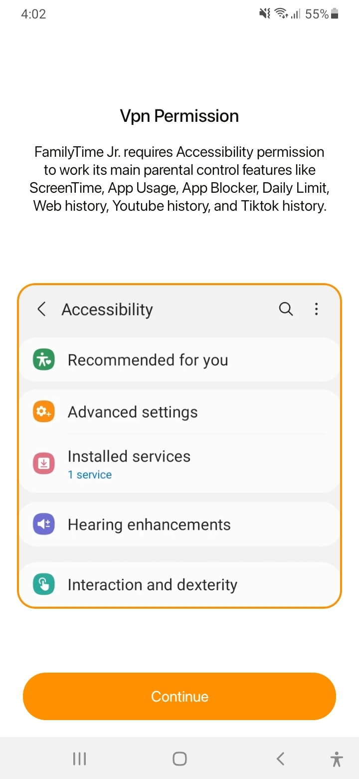 installation step