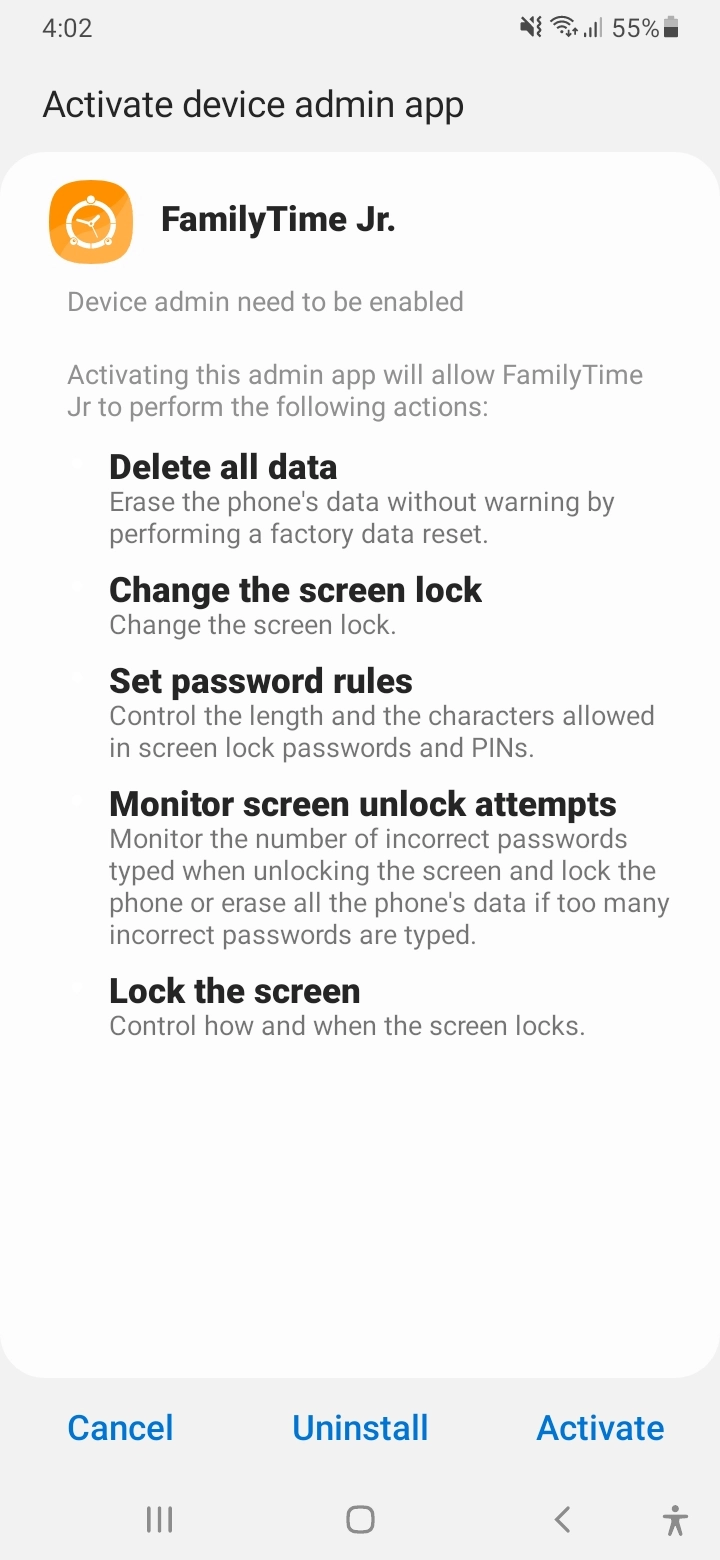 installation step