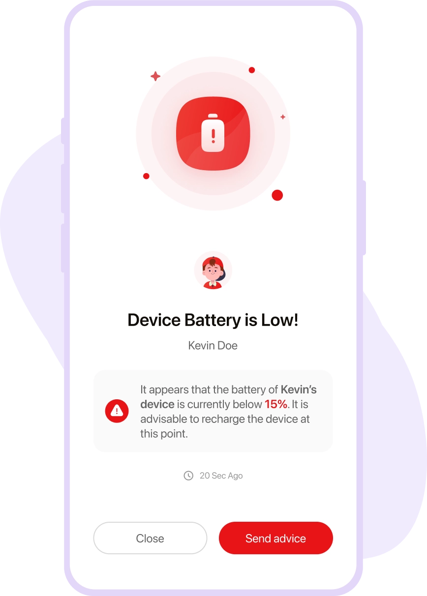 Low battery alerts