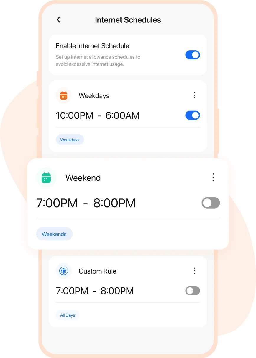 Weekend Internet Schedule